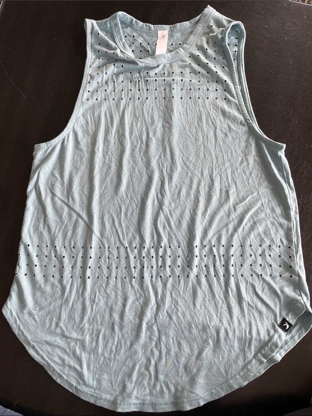 Glyder Pale Blue Perforated Athletic Tank